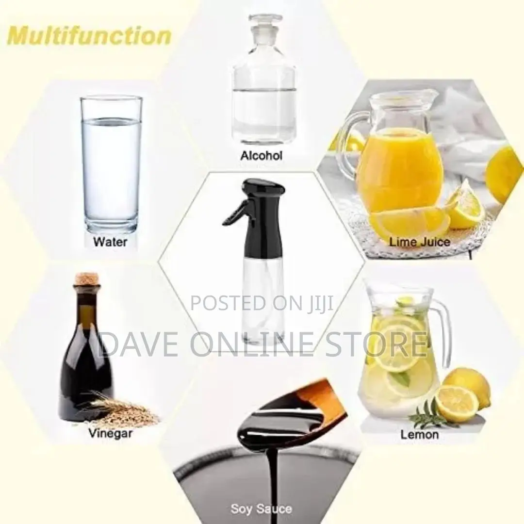 200ml Glass Cooking Vinegar Oil Sprayer Dispenser Bottle -