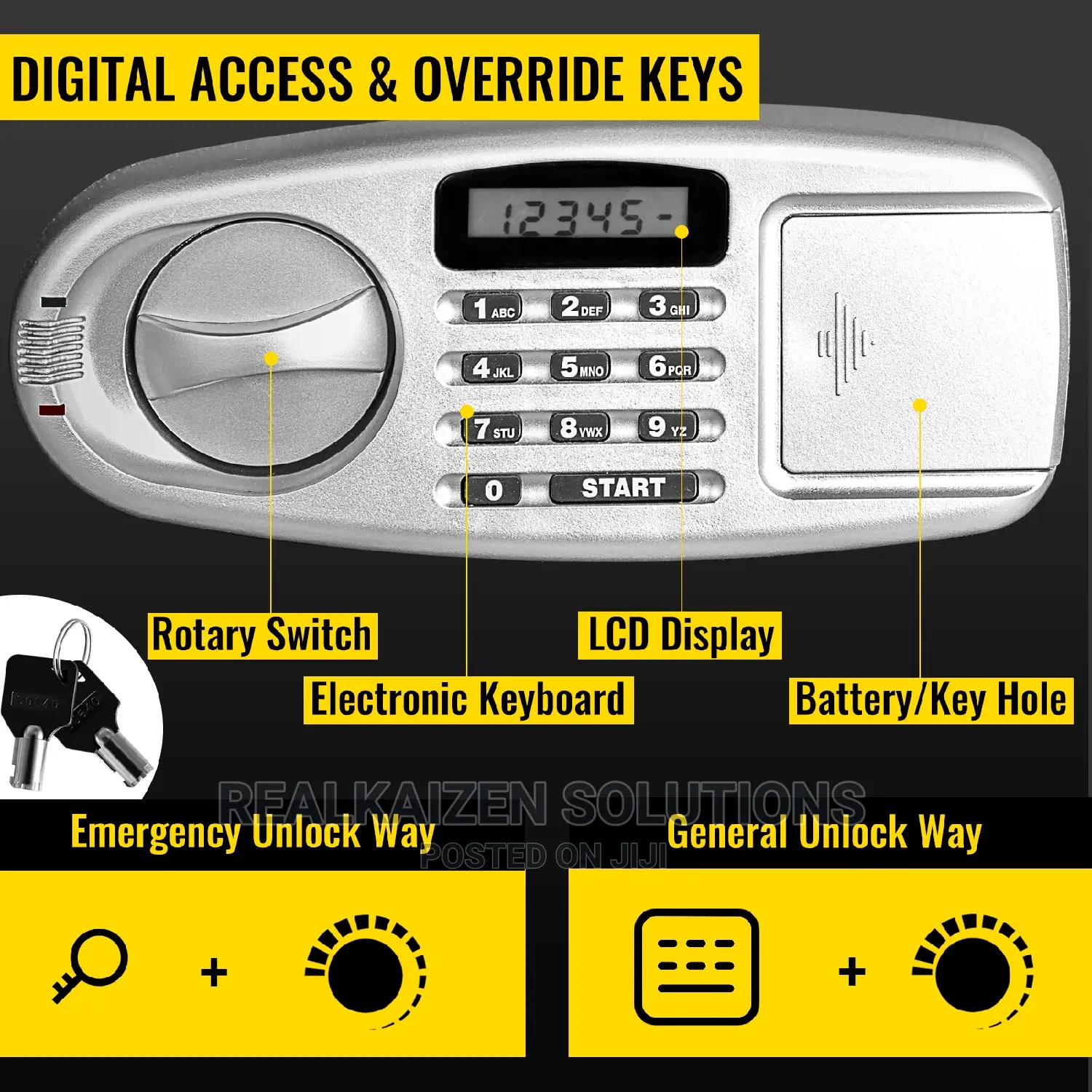 UNIVERSAL 16L Small Digital | Keypad | Key | Depository Safe