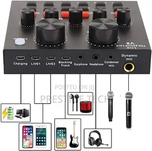 V8 Sound Card Set With BM800 Condenser Microphone Full Kit.