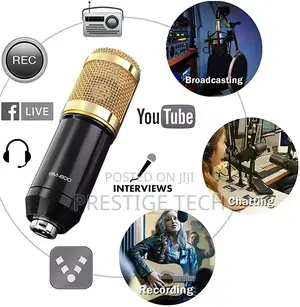 V8 Sound Card Set With BM800 Condenser Microphone Full Kit.