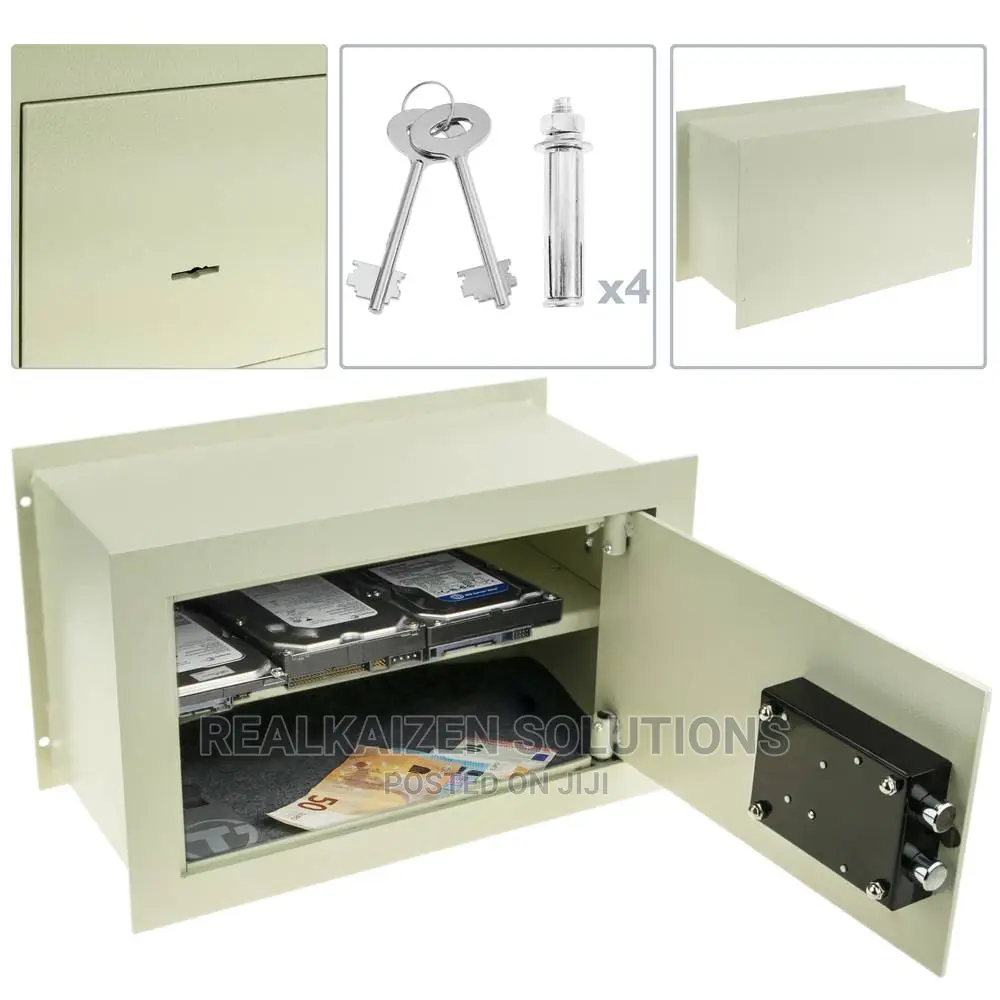 UNIVERSAL Recessed Wall Security Key Operated Safe Vault Box