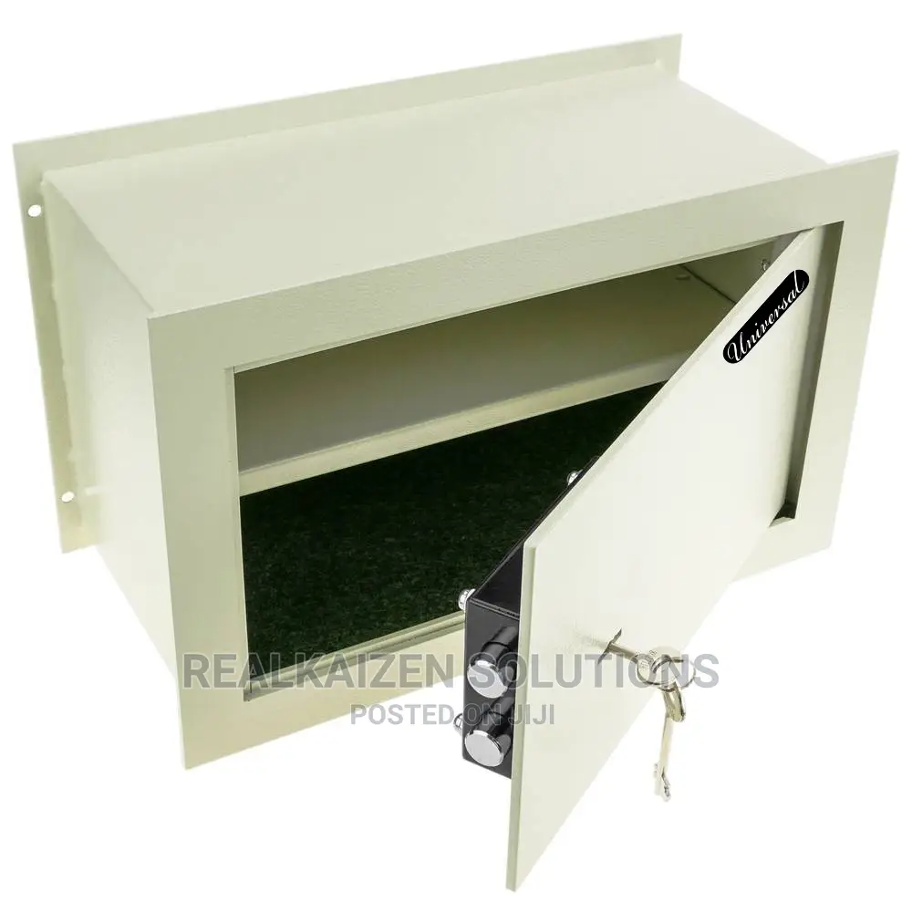 UNIVERSAL Recessed Wall Security Key Operated Safe Vault Box