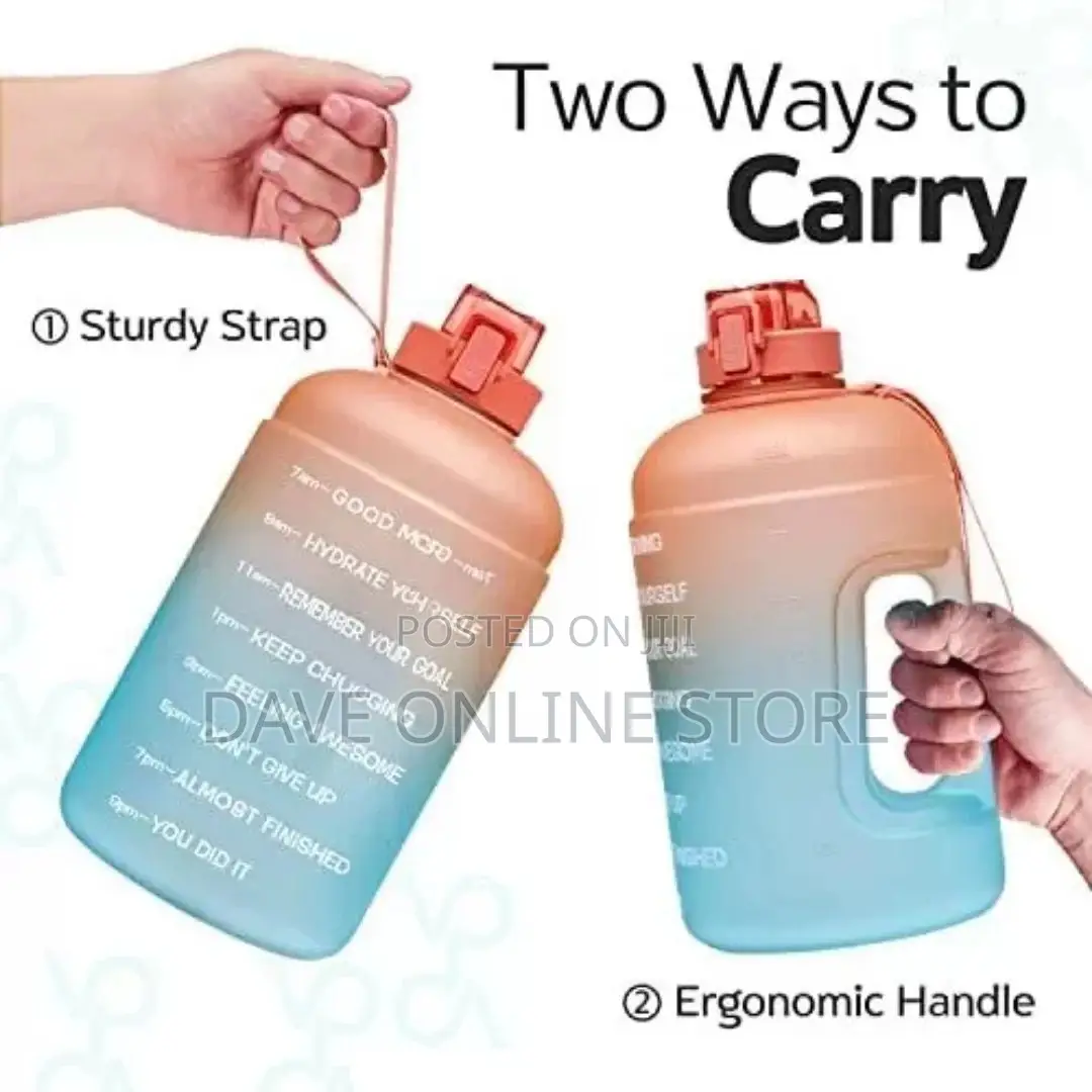 2.5L Time Marked Fitness Jug Outdoor Frosted Water Bottle