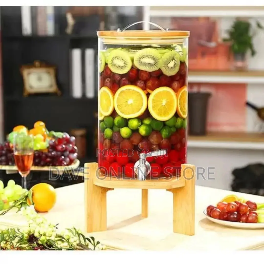 10L Glass Drinks Dispenser Jar With Tap,