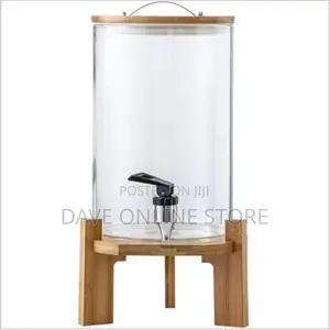 7L Glass Drinks Dispenser Jar With Tap,