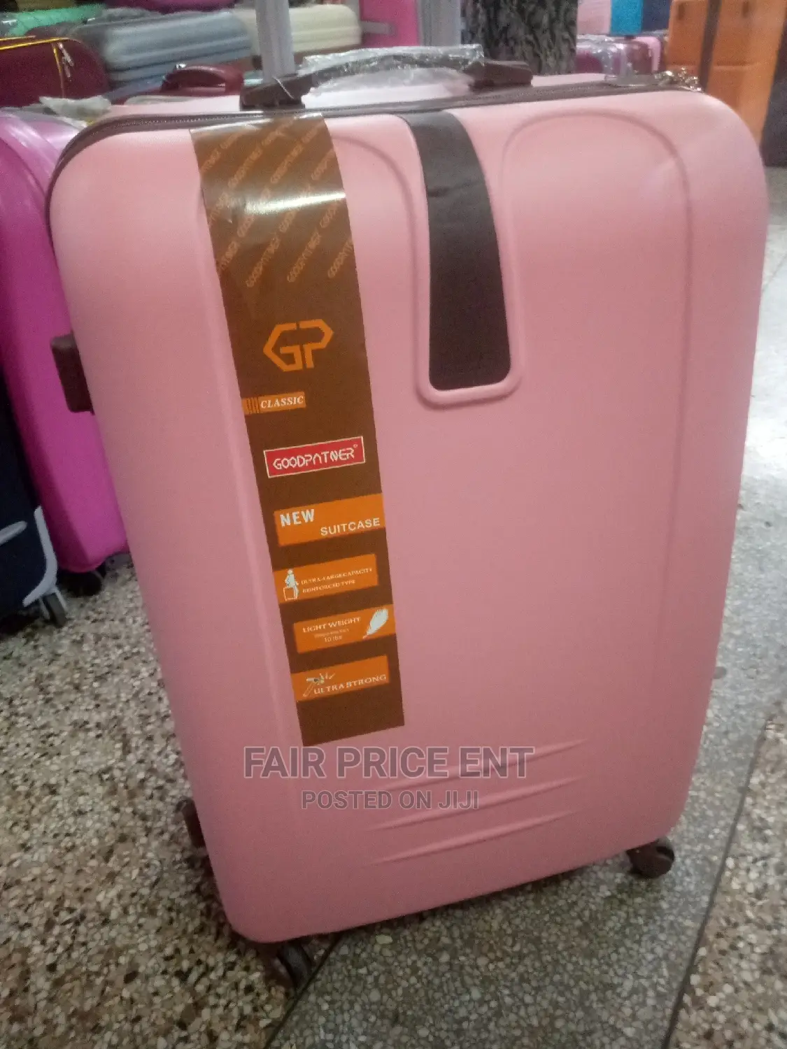 Original Plastic Suitcase by Good Partner Large ( Pink)