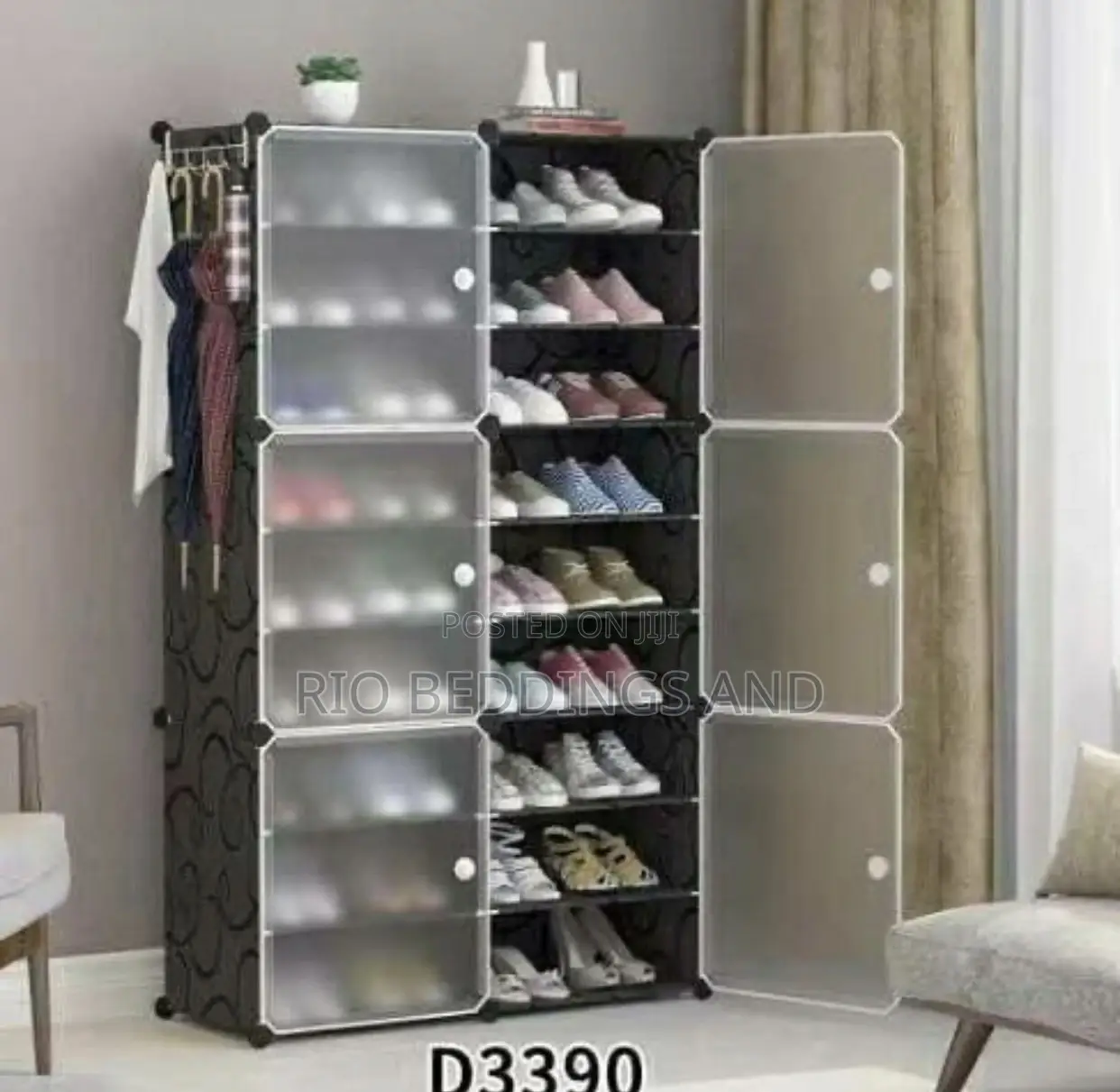 Plastic Shoe Rack With Two Columns