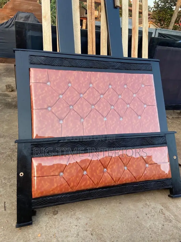 Quality 4*6 Leather Bed-Brown