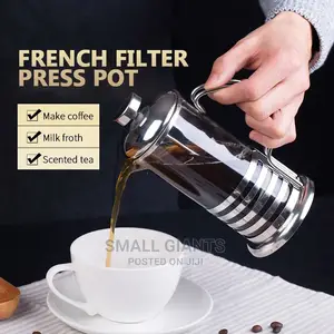 Stainless Steel French Press Coffee Maker Glass Teapot