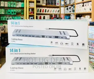 Photo - 14 in 1 Type-C Hub Converter HDMI Docking Station- Silver