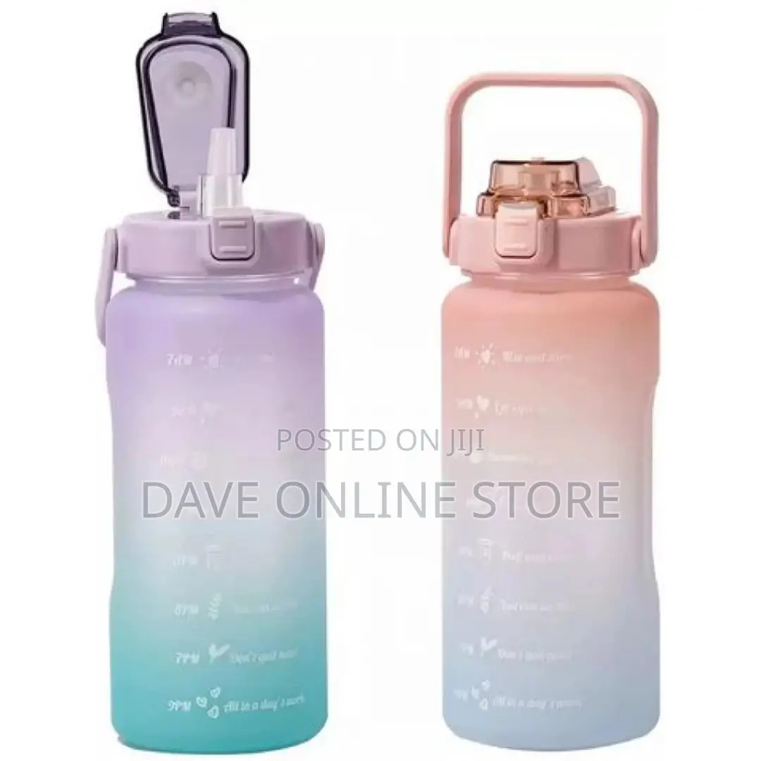1.5L Time Marked Fitness Jug Outdoor Frosted Water Bottle,