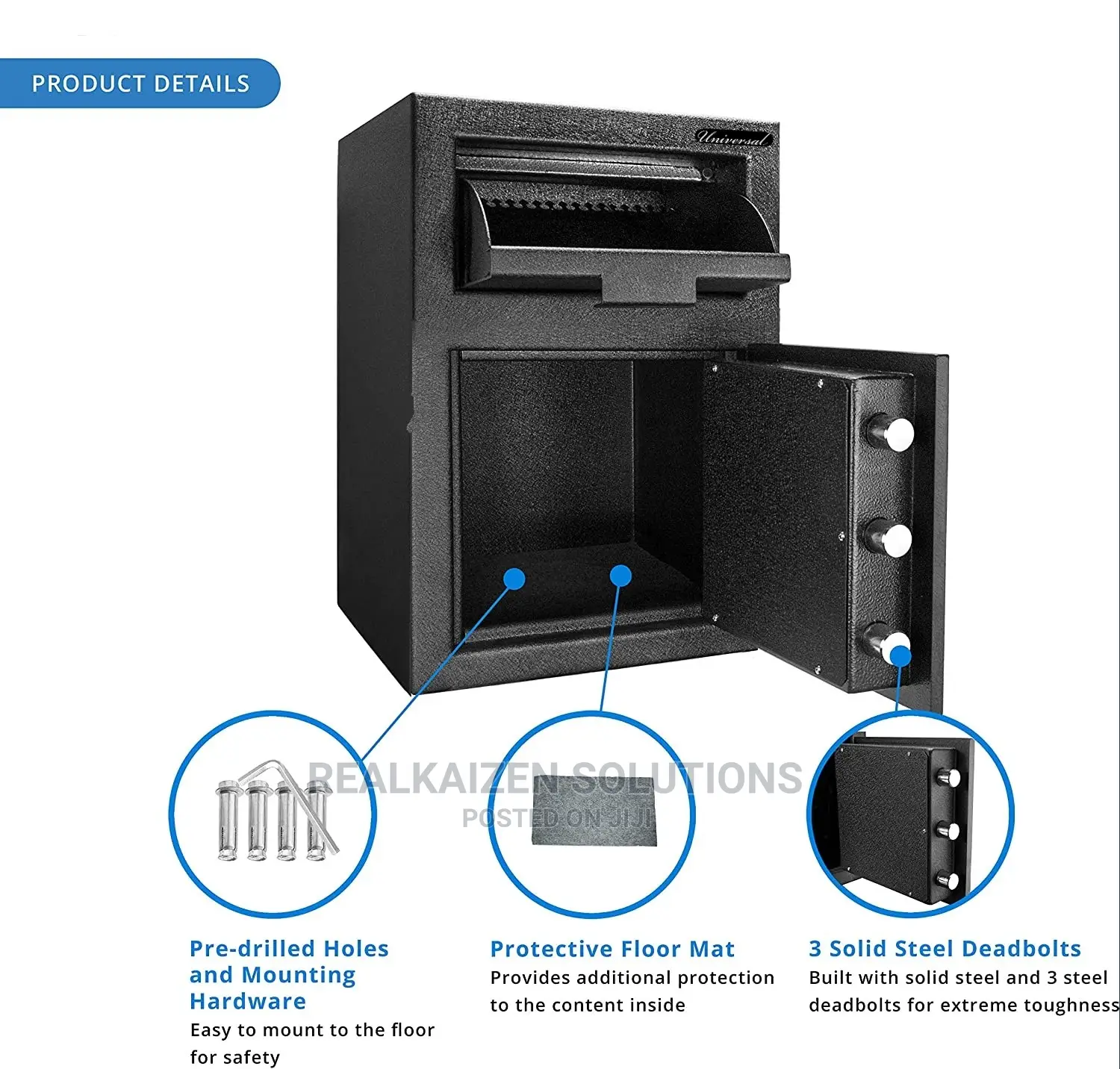 UNIVERSAL Digital Multi-user Keypad Depository Drop-in Safe