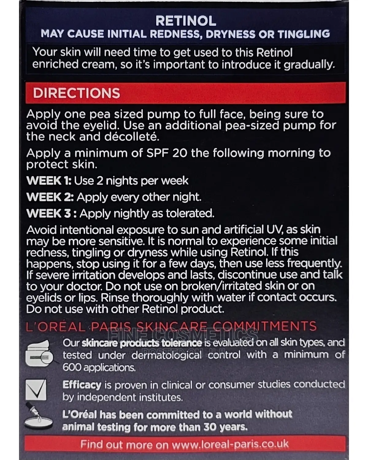 Loreal Retino Laser Anti-aging Face Cream With Niacinamide