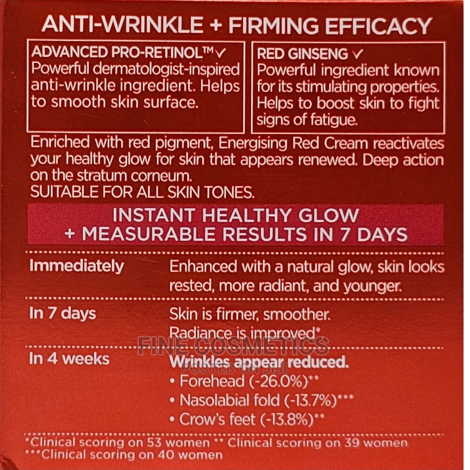 L'oréal Retino Revitalift Anti-Aging Energising Red Cream