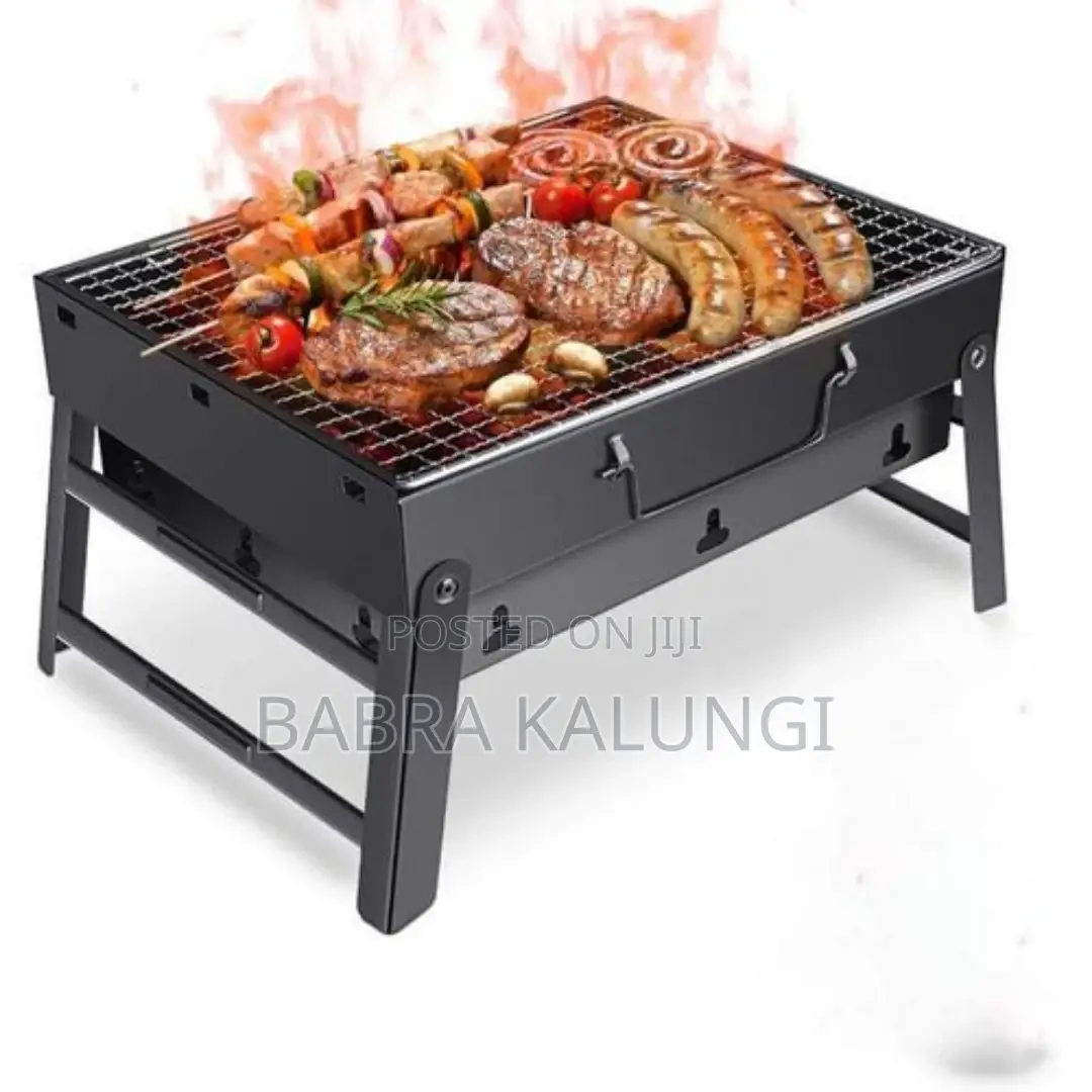 BBQ Portable Foldable Charcoal Barbecue Grill_black