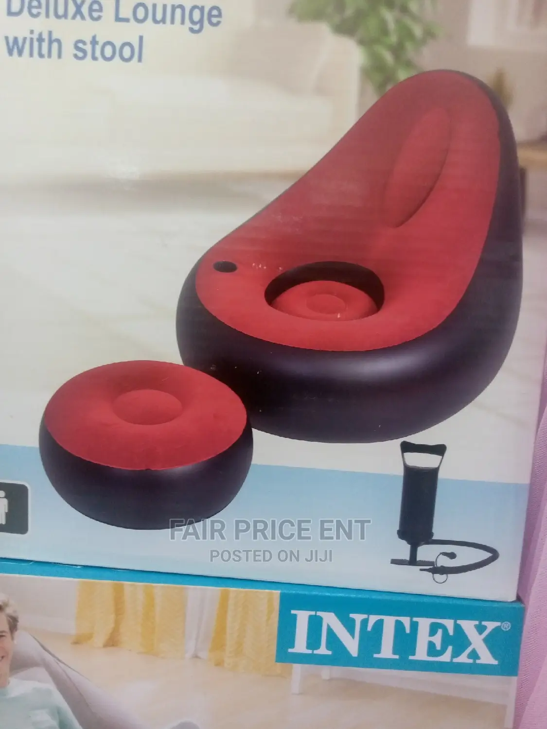 Air Sofa Stool ( Red)