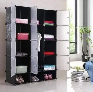 Plastic Closets.Three Coloums ( White)