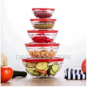 5pc Heat Resistant Glass Cooking Bowls