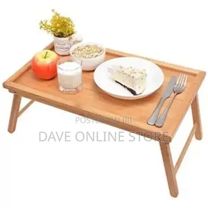 Bamboo Fold Up Lap/Bedroom Serving Tray – Brown
