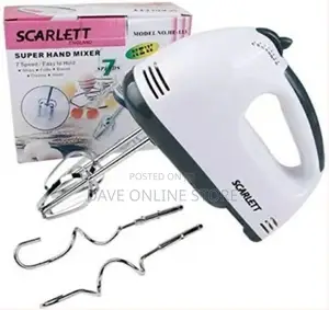 Scarlett 7-Speed Scarlett Hand Mixer, Egg Beater,