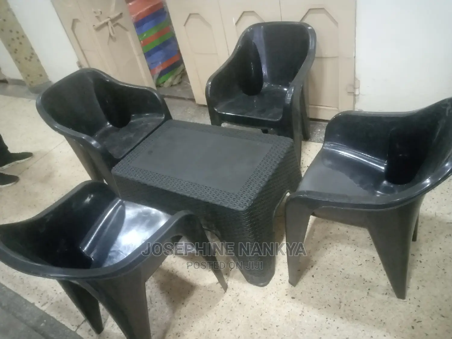 Table Set With Four Chairs, Plastic