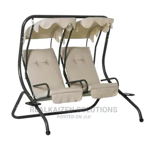 Modern 2-Seater Outdoor Patio Swing Chair With Cup Holder
