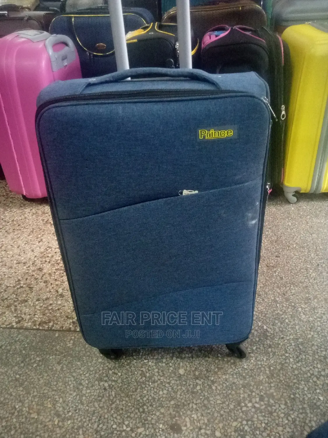Cloth Suitcase Made by Prince Medium ( Blue)