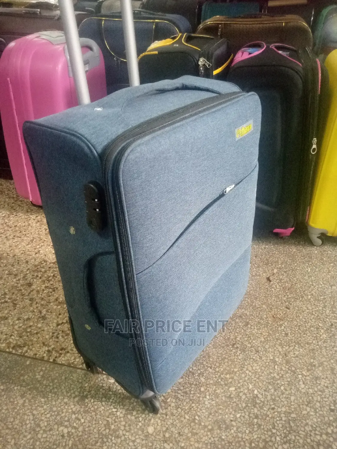 Cloth Suitcase Made by Prince Medium ( Blue)