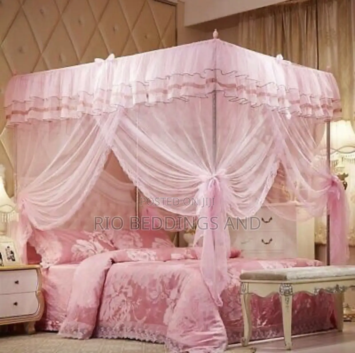 Four Stand Square Mosquito Net