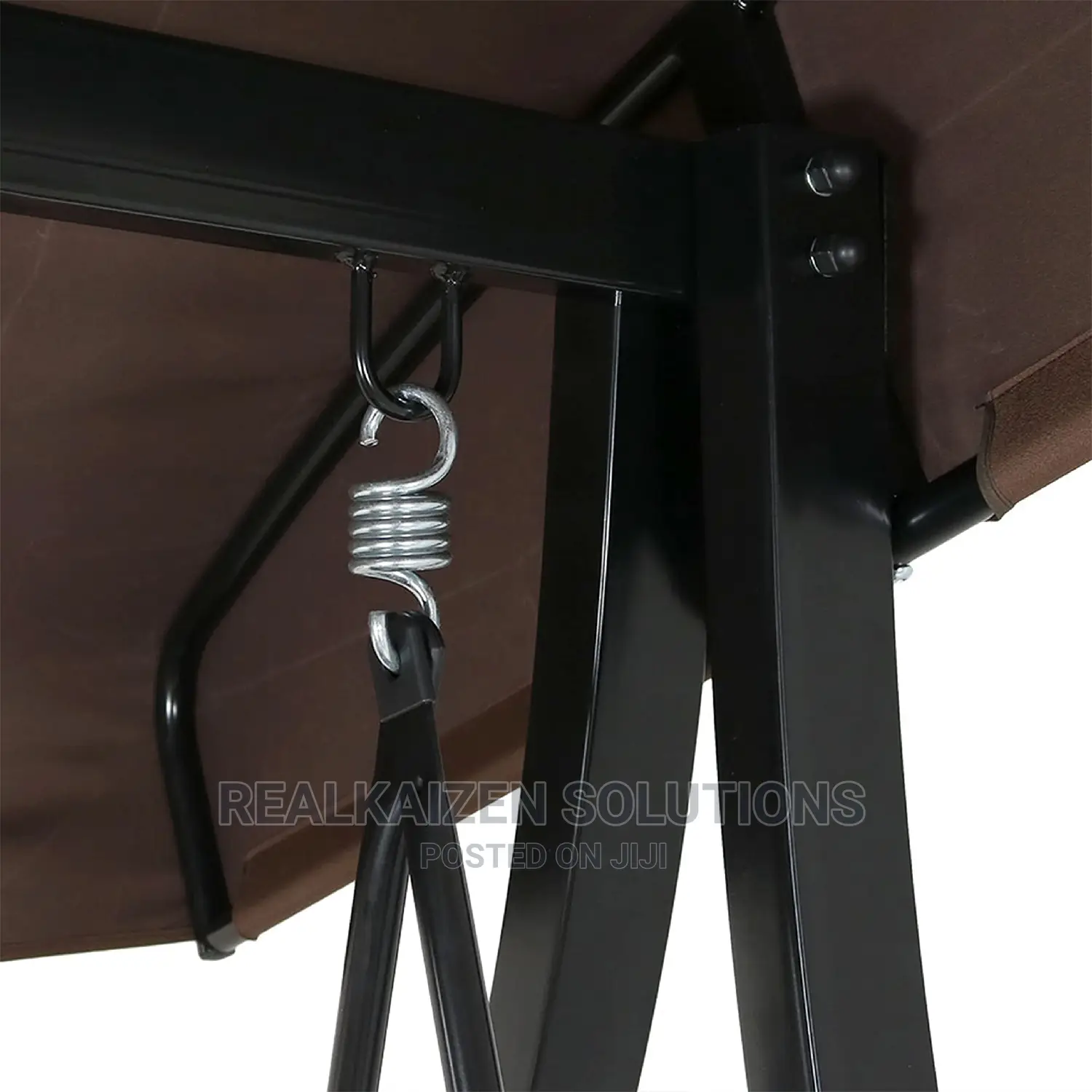 3-Seat Deluxe Outdoor Patio Heavy Duty Steel Swing Canopy