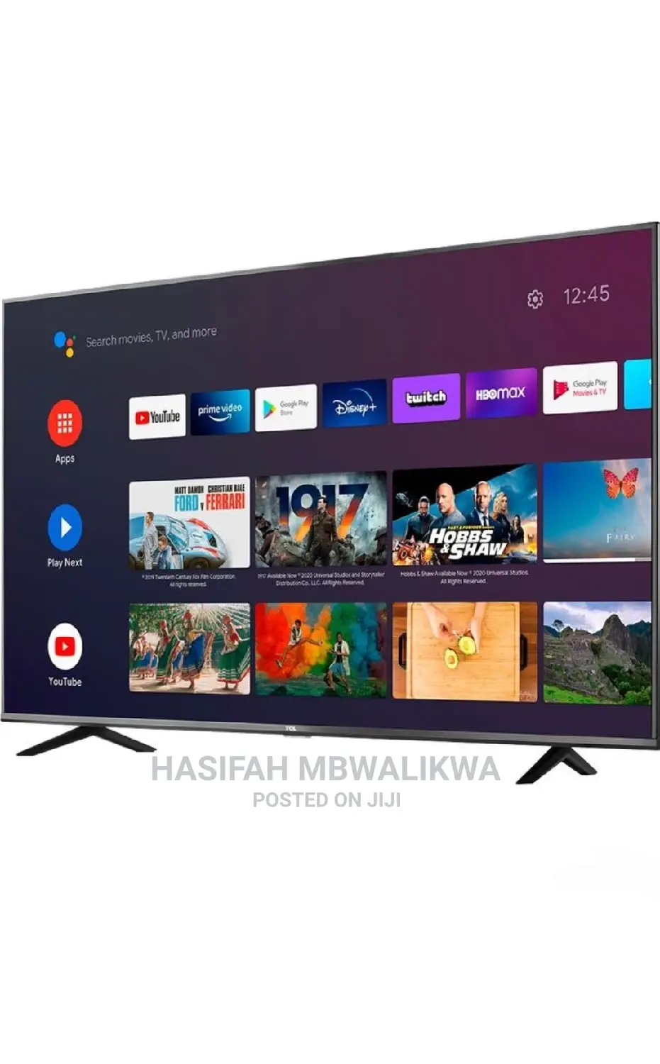 Global Star 32 Inch FRAMELESS HD Digital LED TV- Black