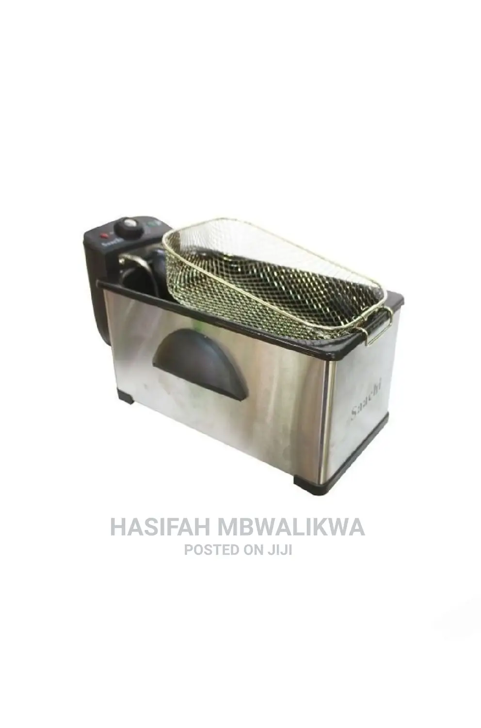 Saachi 3.0L Stainless Steel Electric Deep Fryer-Silver/Black