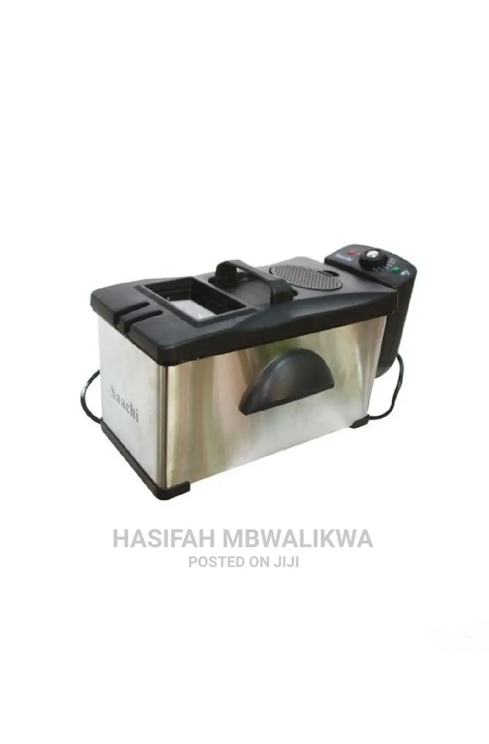 Saachi 3.0L Stainless Steel Electric Deep Fryer-Silver/Black