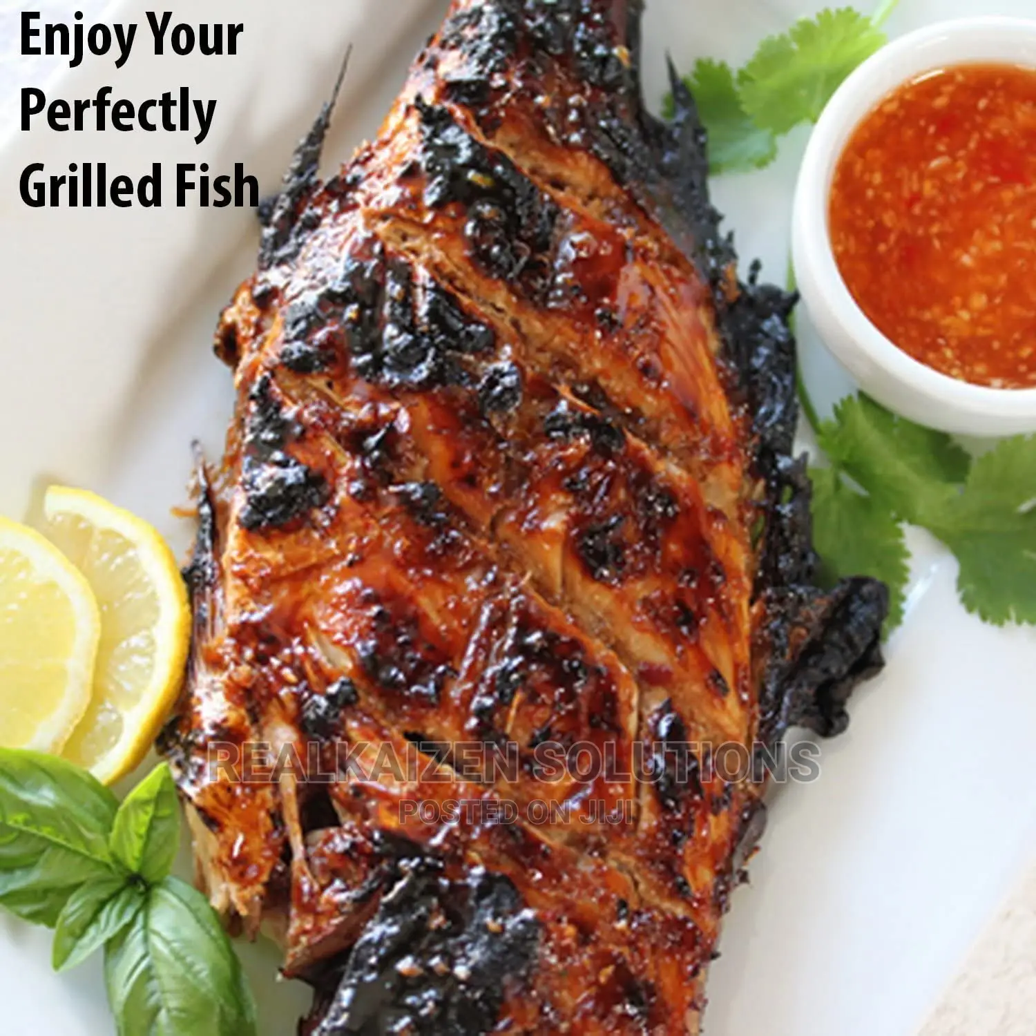 Chromium Plated Steel BBQ Fish Grill With Wooden Handle