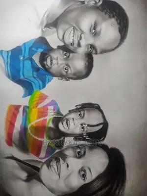 A2 Portrait Drawing Framed Art