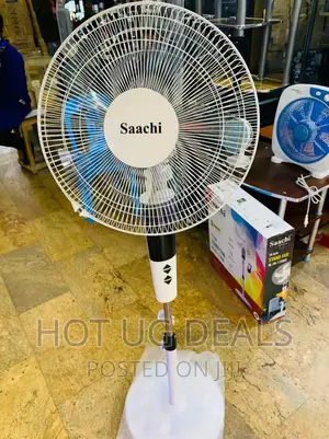 Saachi 5 Blade Stand Fan With Remote Control 16inch _White