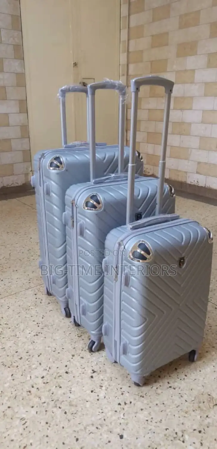 3in1 Plastic Suitcase Set- Gray