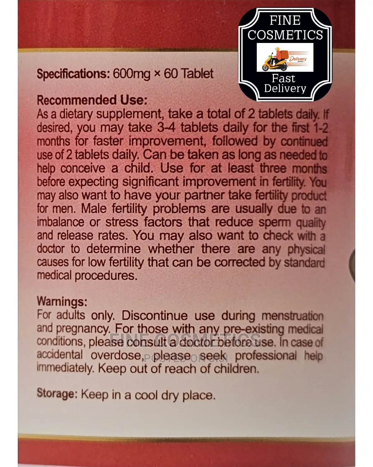 Female Hormone Balance Fertility Reproduction Support Tablet