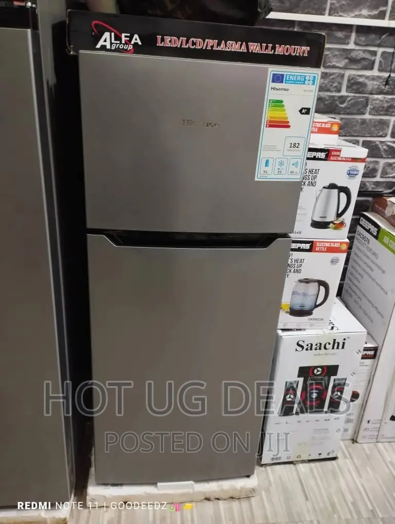 160l Hisense Double Fridge Top Freezer - Silver