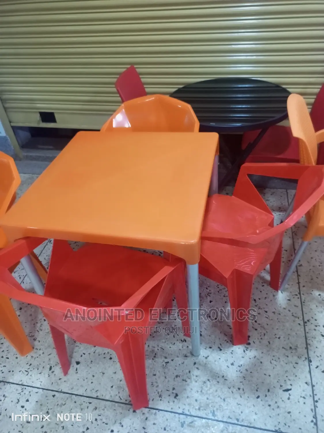 Plastic Chairs and Table