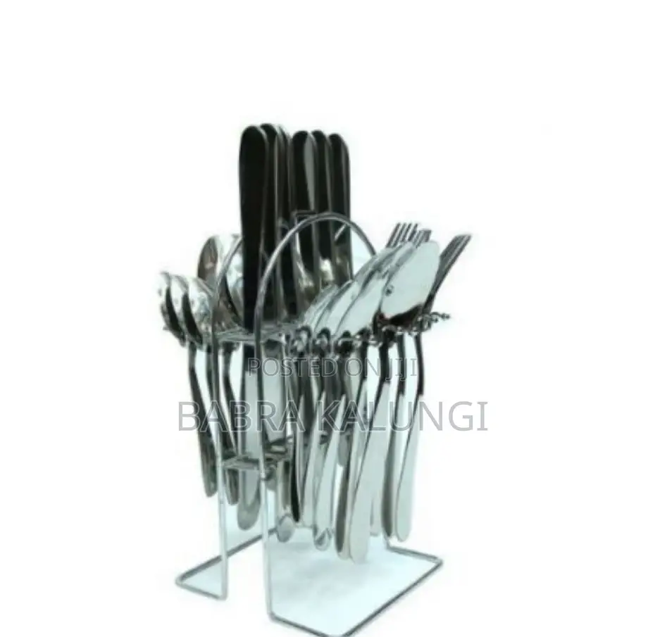 24pcs Set of Cutlery and Aholder Stand