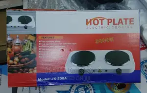 Double Electric Hot Plate - White