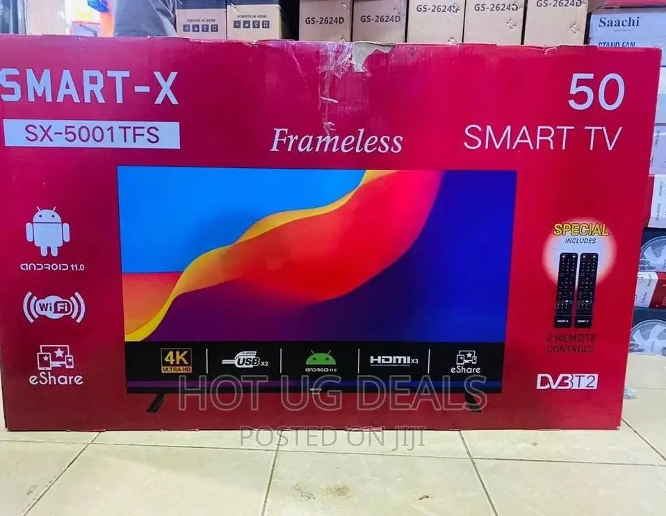 50" Andriod Smart Framless UHD LED TV With Built in Wifi