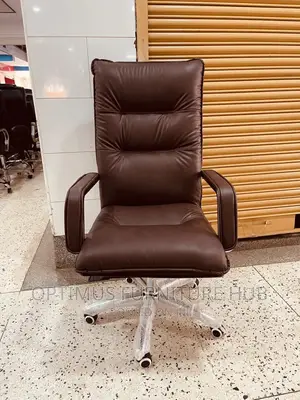 Padded Brown Leather Chair
