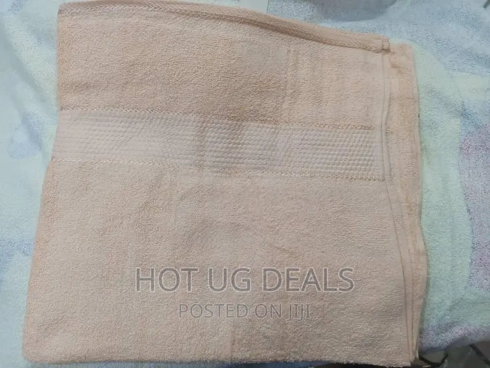 Large Cotton Bath Towels - Peach