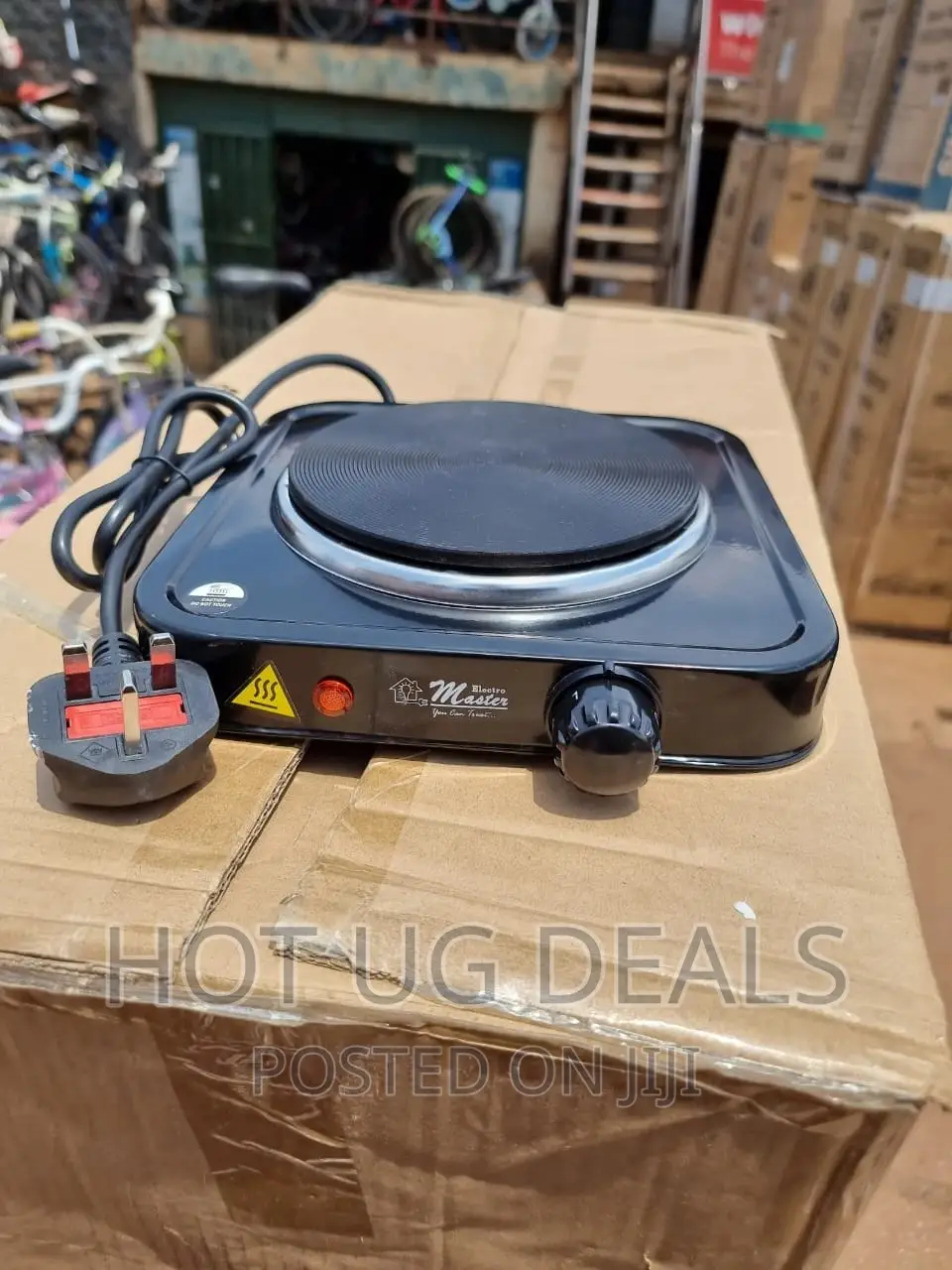 Single Solid Hot Plate - Black
