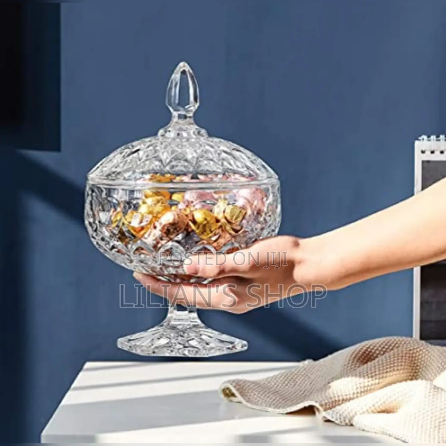 Stylish Sugar Glass Sugar Bowl