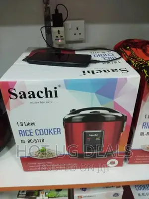 Saachi 1.8l Rice Cooker With Steaming Feature - Red