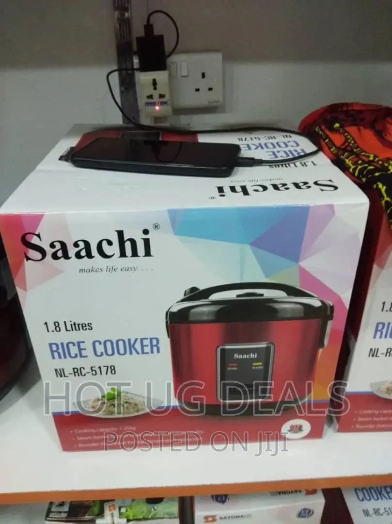 Saachi 1.8l Rice Cooker With Steaming Feature - Red