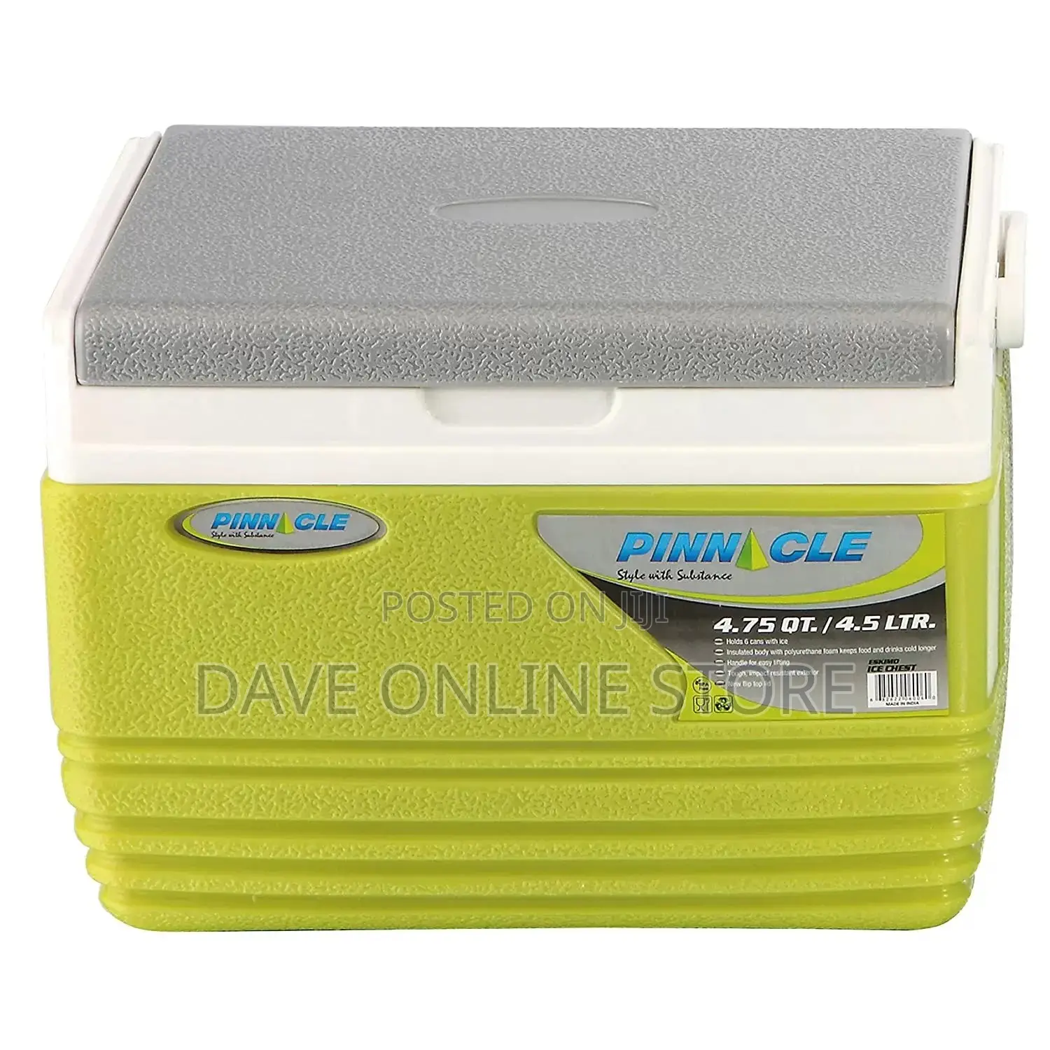 Pinnacle Ice Cooler Box With Soft Touch Handle 4.5 Litres.